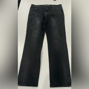 Men's Black Distressed Marc Ecko Jeans Cut & Sew